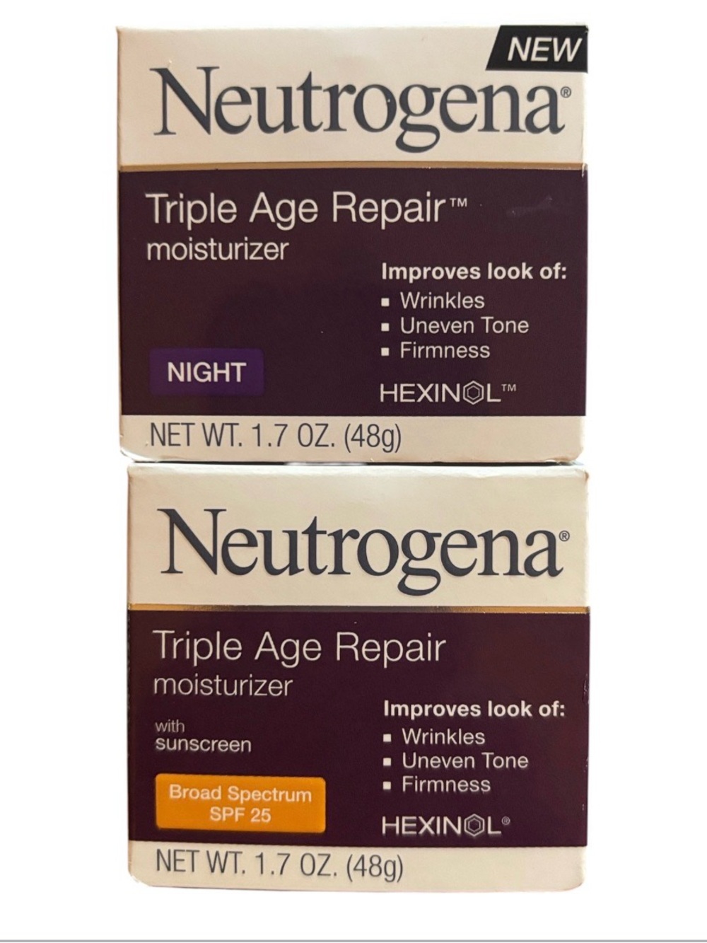 Neutrogena Bundle | Triple Age Repair Moisturizer Day SPF25 & NIGHT NEW | NWT 2